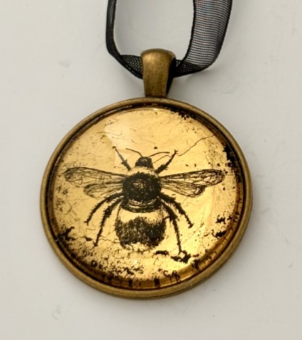 Gold Bumble Bee pendant